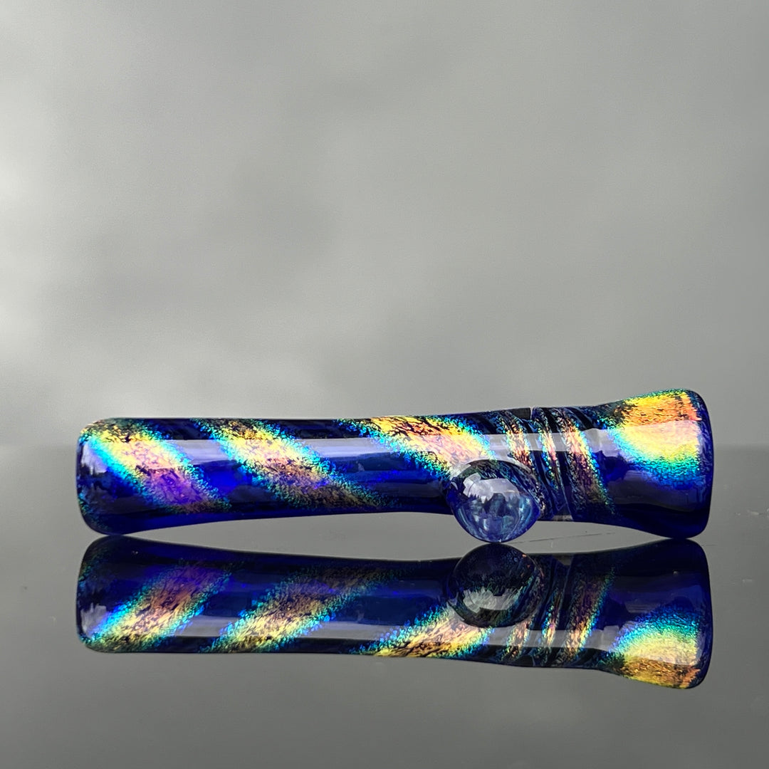 Lapis Lazuli Dichro Chillum Glass Pipe Jellyfish Glass