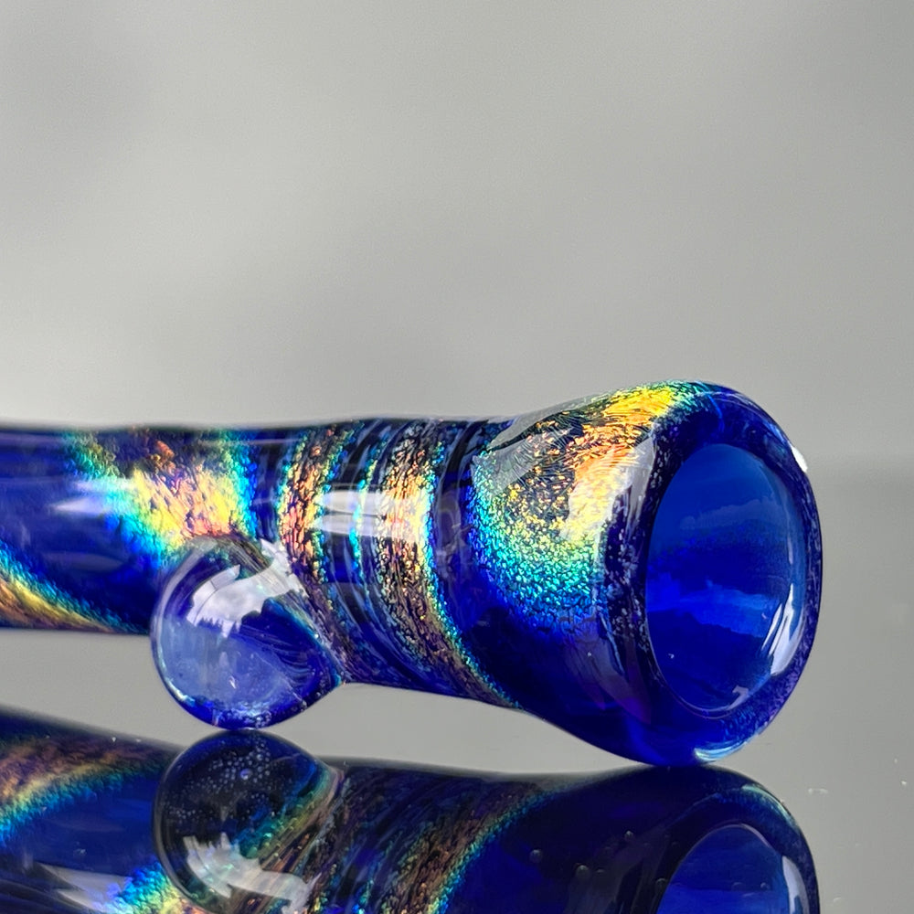 Lapis Lazuli Dichro Chillum Glass Pipe Jellyfish Glass