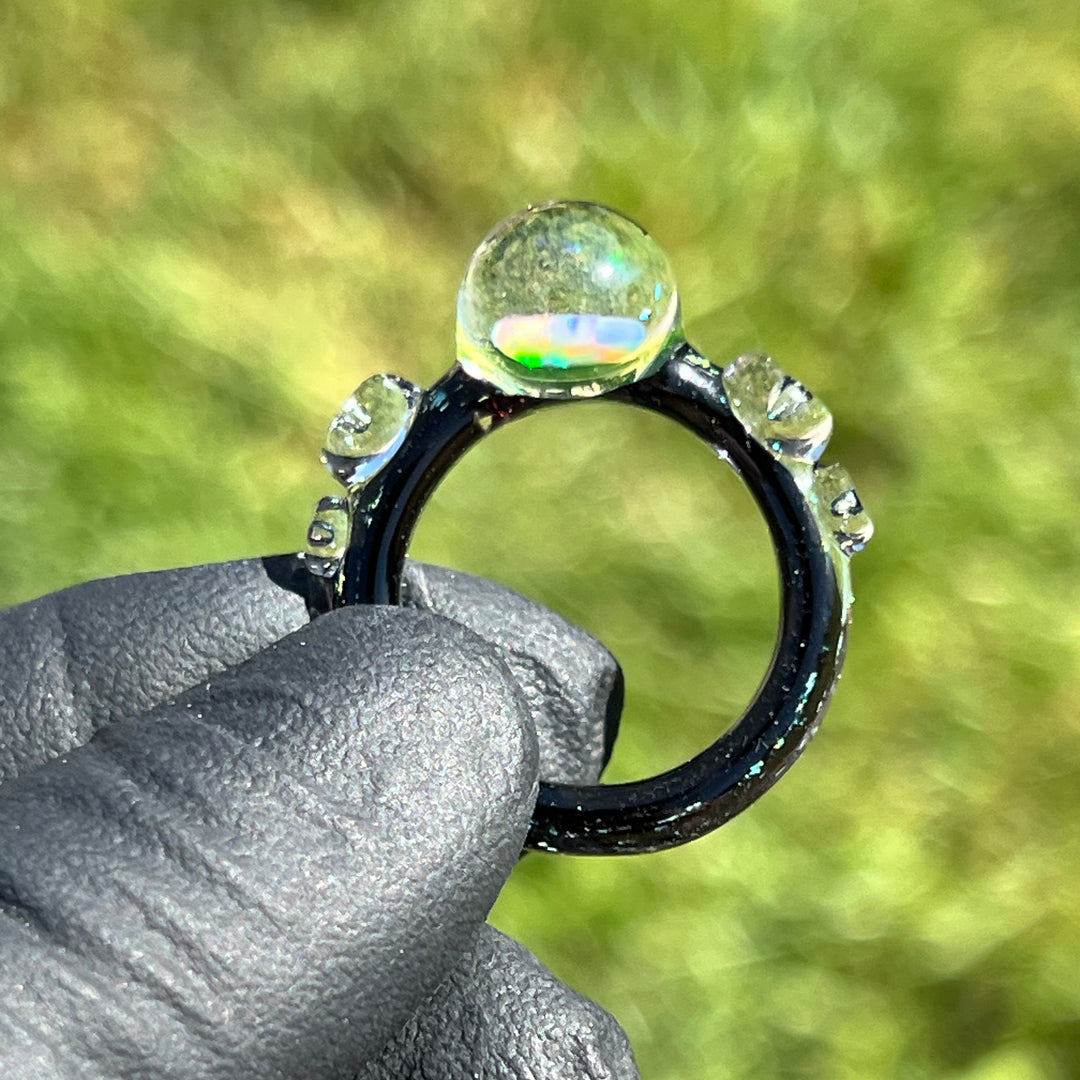 Chunky Opal UV Glass Ring Jewelry Marni420   