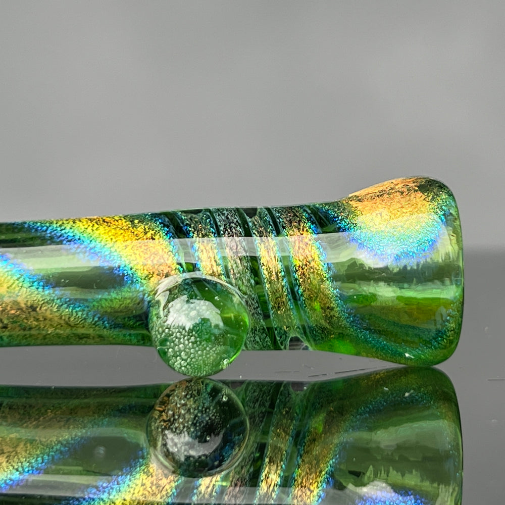 Watermelon Dichro Chillum Glass Pipe Jellyfish Glass