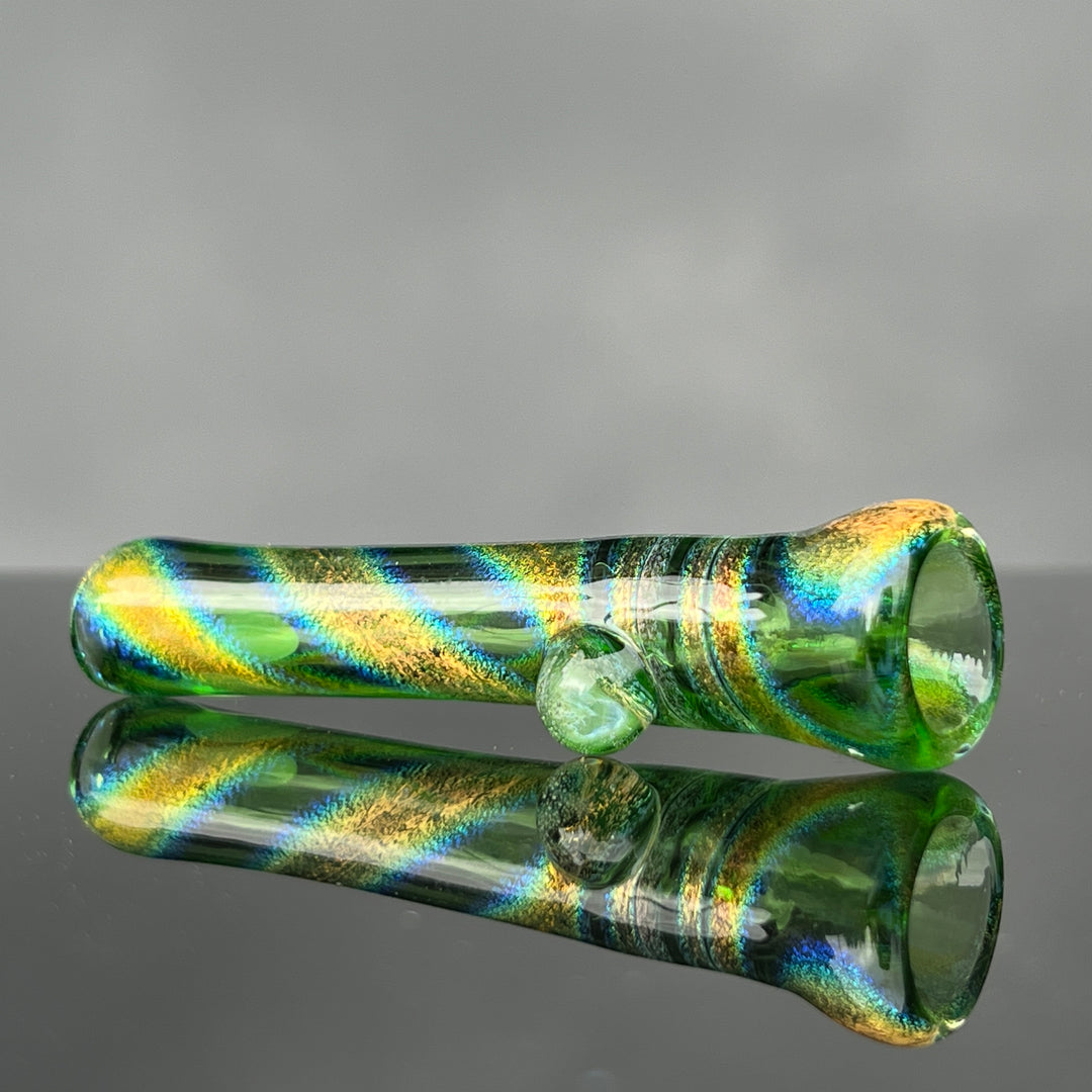 Watermelon Dichro Chillum Glass Pipe Jellyfish Glass