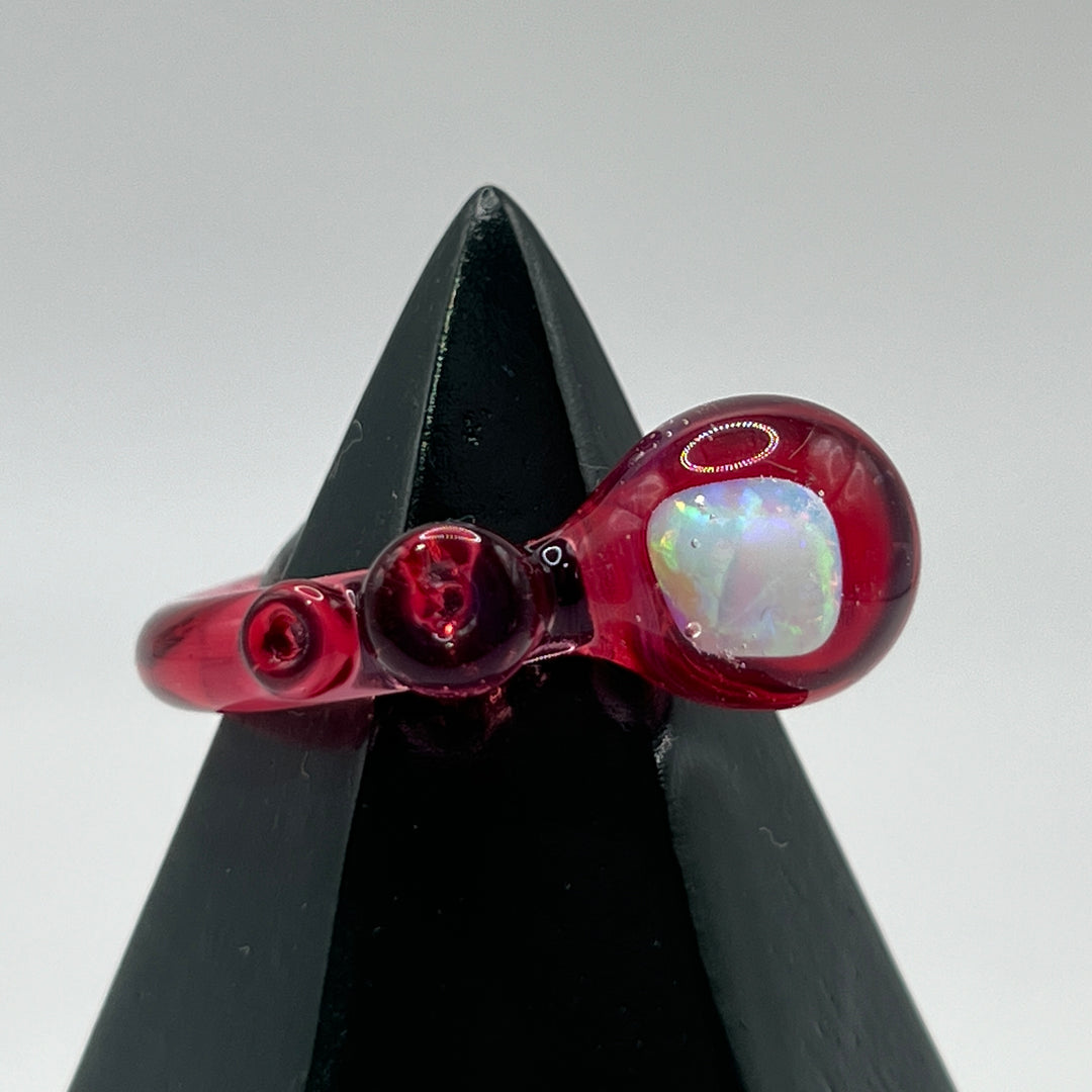 Chunky Opal  Glass Ring Jewelry Marni420   