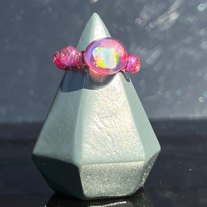 Chunky Opal  Glass Ring Jewelry Marni420   