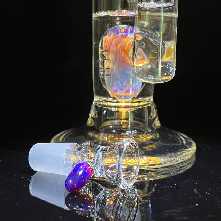 Purple Nebula Perc Bong Black Glass Pipe Tako Glass   