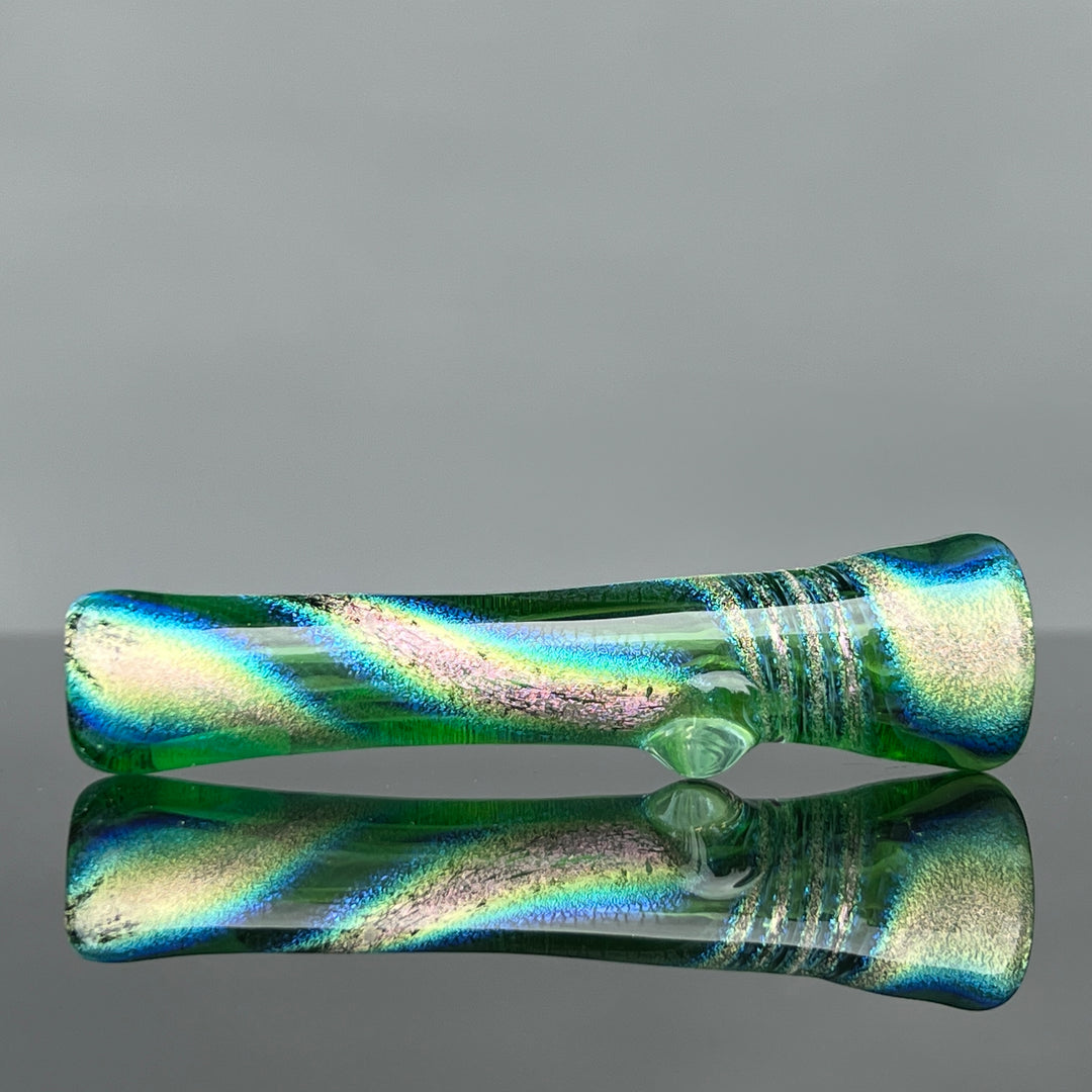 Emerald Dichro Chillum Glass Pipe Jellyfish Glass