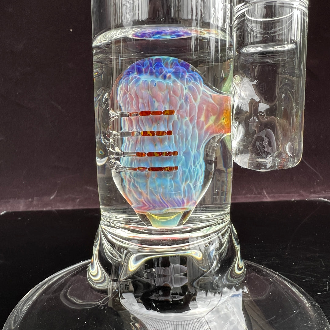 Purple Nebula Perc Bong Black Glass Pipe Tako Glass   