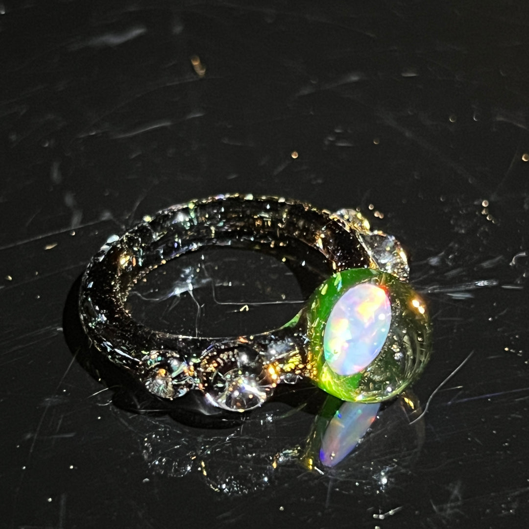 Chunky Opal UV Glass Ring Jewelry Marni420   