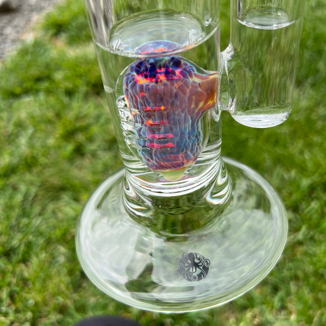 Purple Nebula Perc Bong Black Glass Pipe Tako Glass   