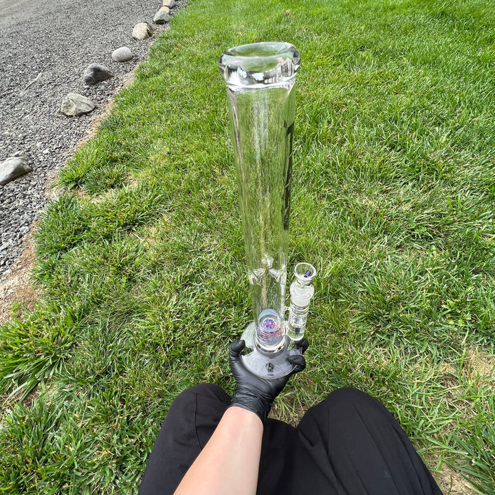 Purple Nebula Perc Bong Black Glass Pipe Tako Glass   