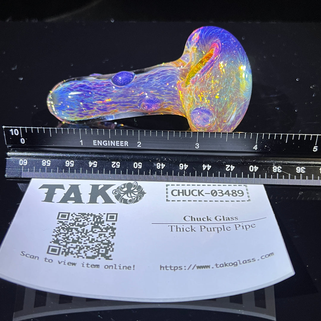 Thick Purple Pipe Glass Pipe Chuck Glass   