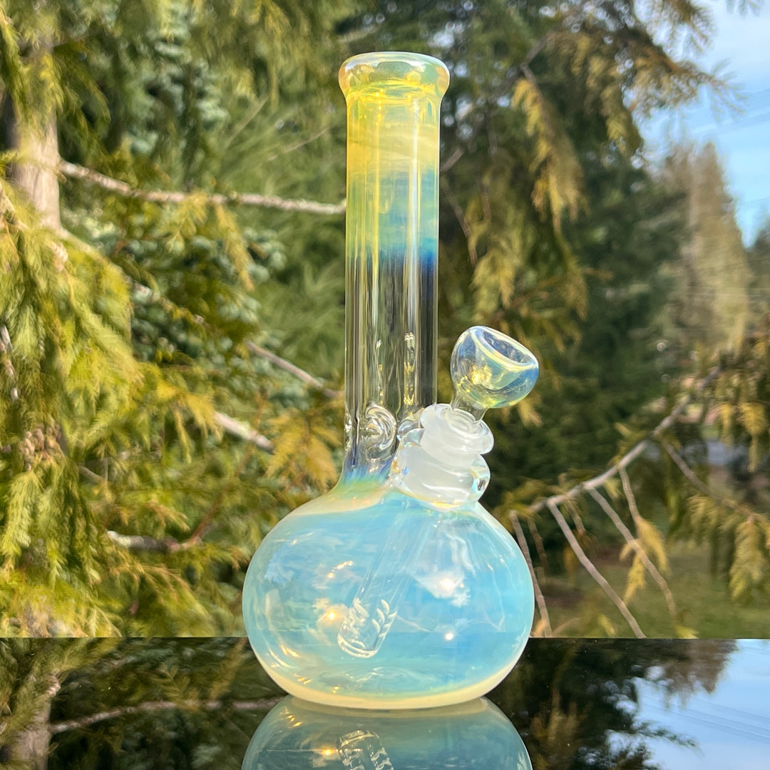9" Fumed Bubble Bong Glass Pipe Mary Jane's Glass