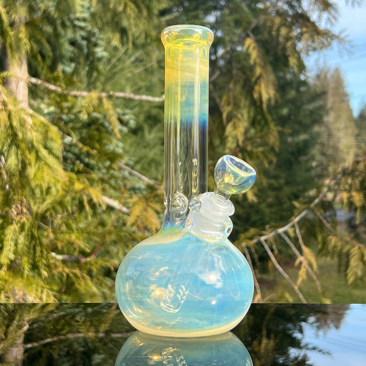 9" Fumed Bubble Bong Glass Pipe Mary Jane's Glass