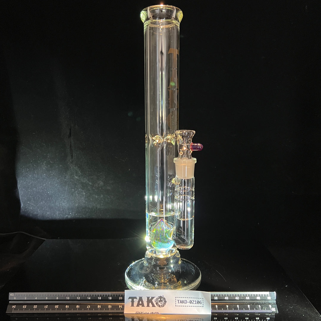 Purple Nebula Perc Bong Black-2NDS Glass Pipe Tako Glass   