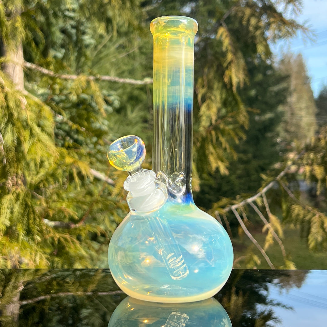 9" Fumed Bubble Bong Glass Pipe Mary Jane's Glass
