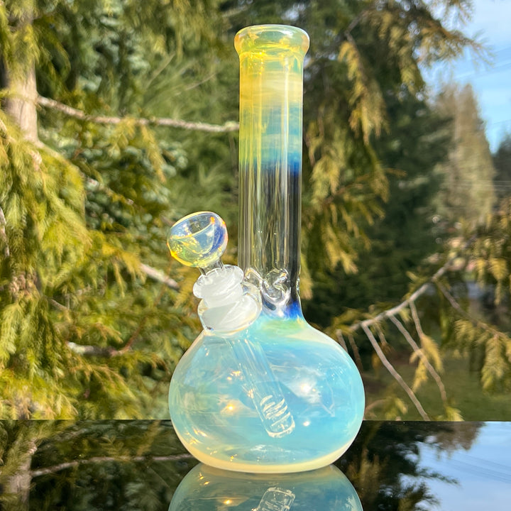 9" Fumed Bubble Bong Glass Pipe Mary Jane's Glass