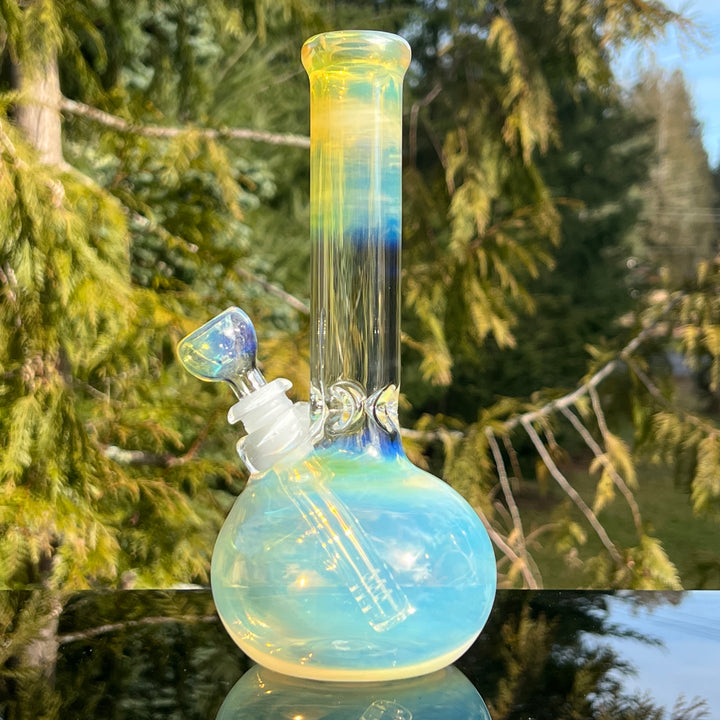 9" Fumed Bubble Bong Glass Pipe Mary Jane's Glass