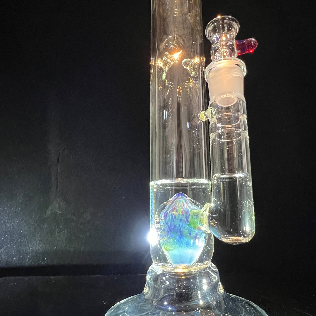 Purple Nebula Perc Bong Black-2NDS Glass Pipe Tako Glass   