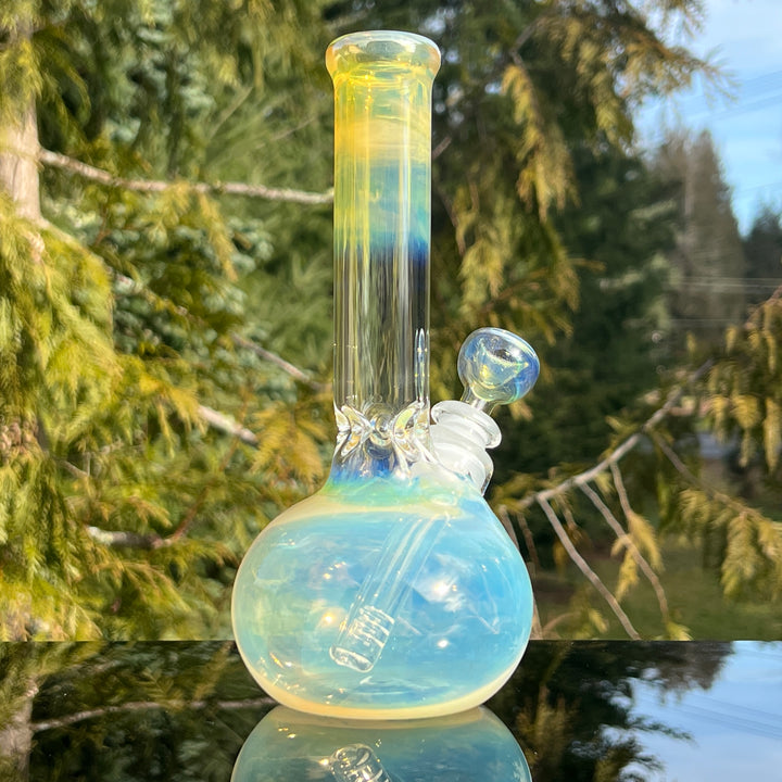 9" Fumed Bubble Bong Glass Pipe Mary Jane's Glass