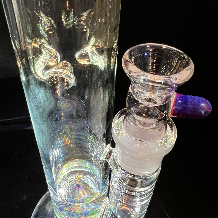 Purple Nebula Perc Bong Black-2NDS Glass Pipe Tako Glass   