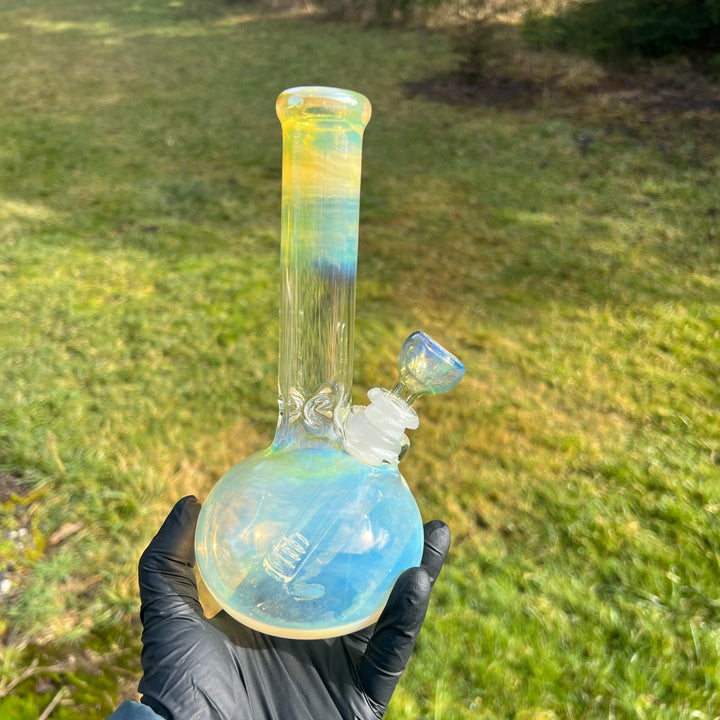 9" Fumed Bubble Bong Glass Pipe Mary Jane's Glass