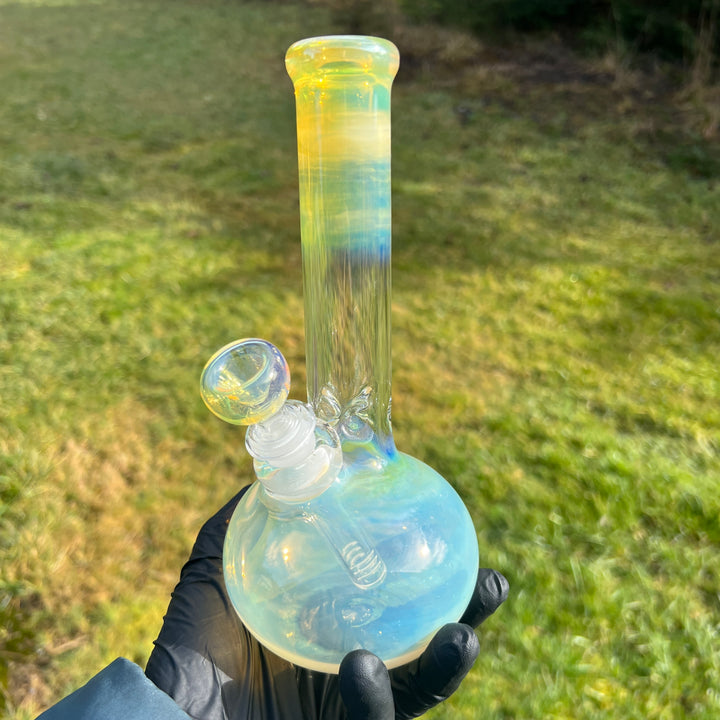 9" Fumed Bubble Bong Glass Pipe Mary Jane's Glass
