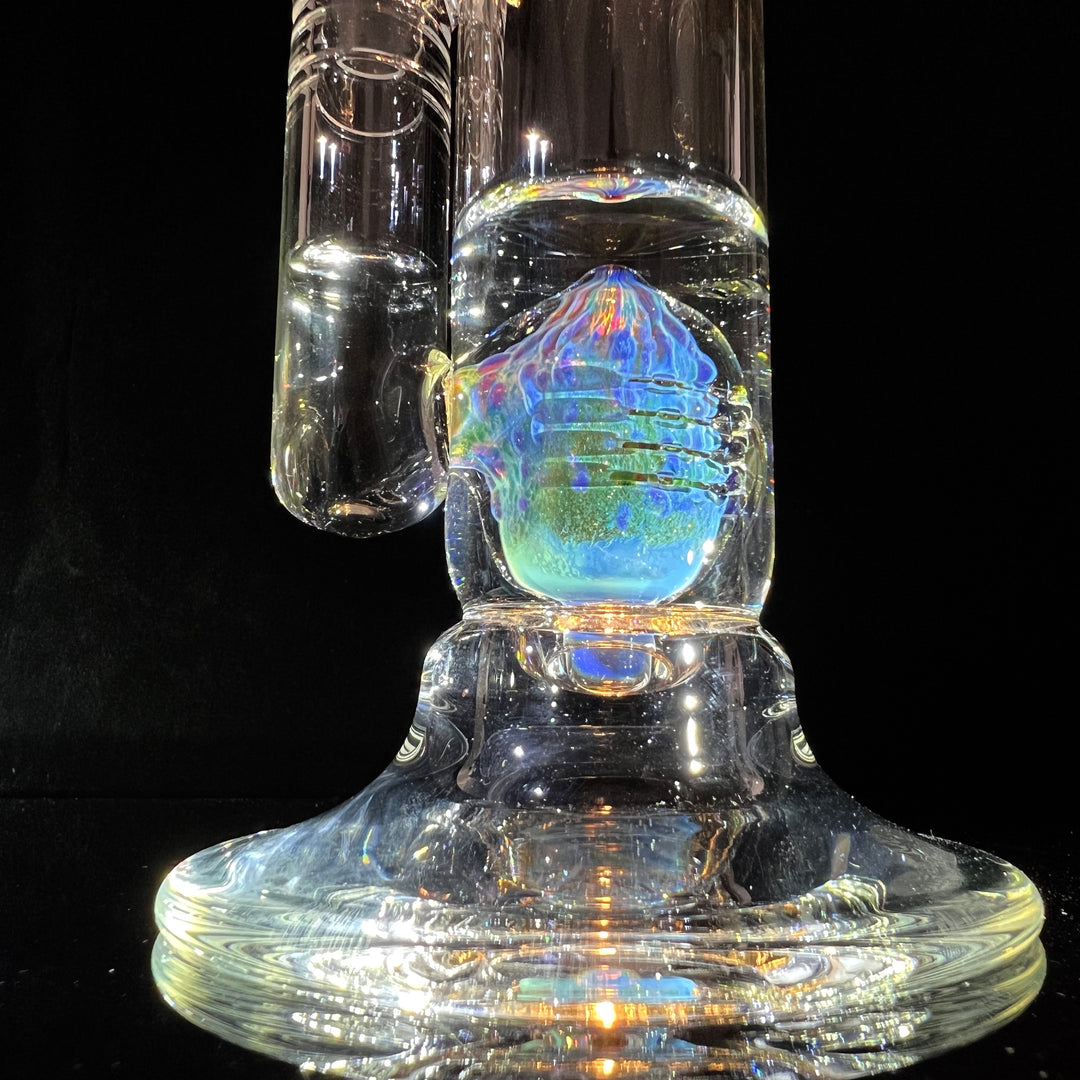 Purple Nebula Perc Bong Black-2NDS Glass Pipe Tako Glass   