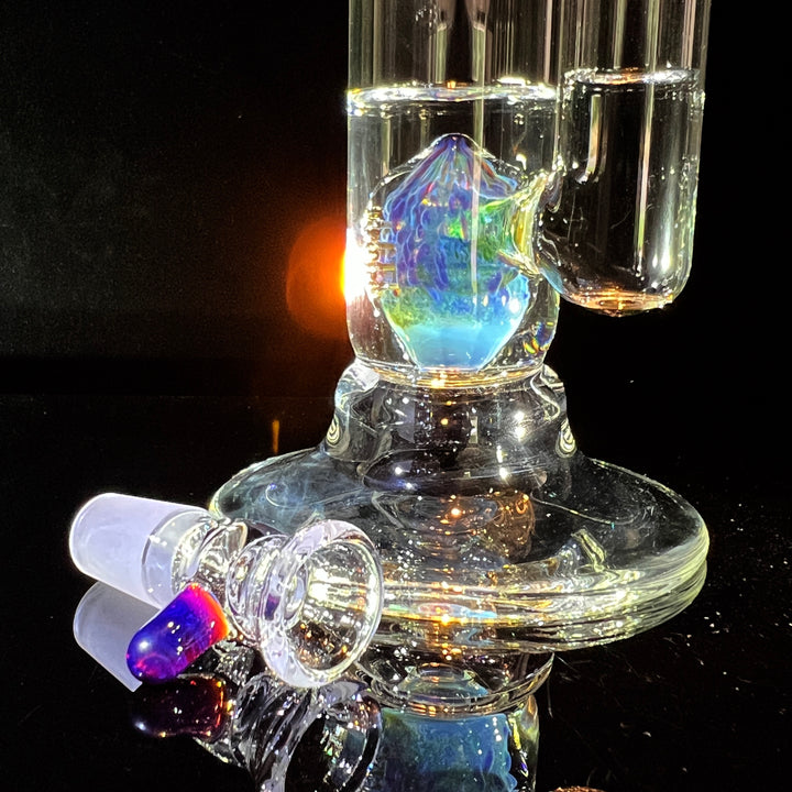 Purple Nebula Perc Bong Black-2NDS Glass Pipe Tako Glass   