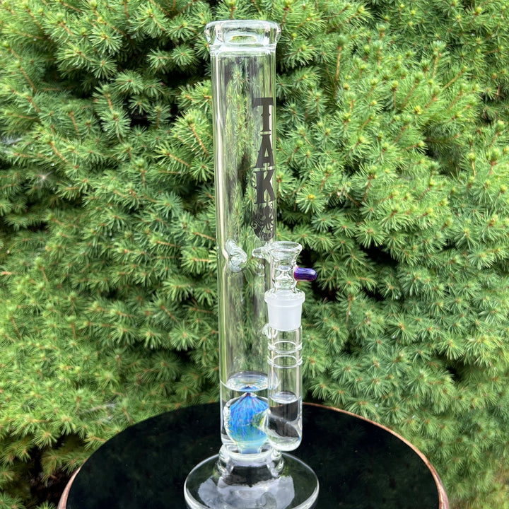 Purple Nebula Perc Bong Black-2NDS Glass Pipe Tako Glass   