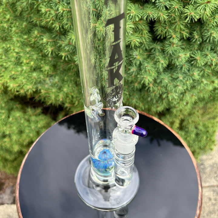 Purple Nebula Perc Bong Black-2NDS Glass Pipe Tako Glass   