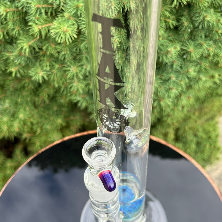 Purple Nebula Perc Bong Black-2NDS Glass Pipe Tako Glass   