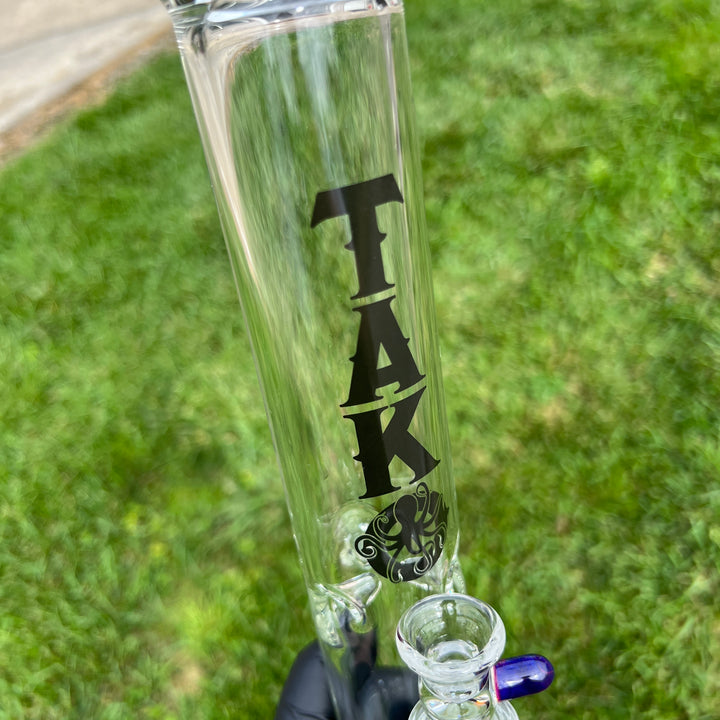 Purple Nebula Perc Bong Black-2NDS Glass Pipe Tako Glass   