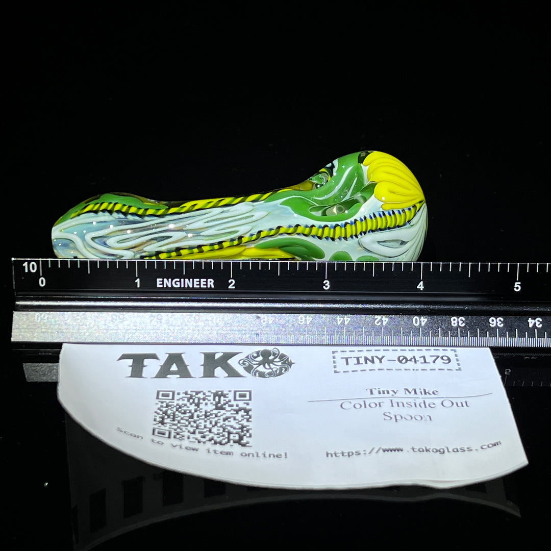 Color Inside Out Spoon Glass Pipe Tiny Mike   