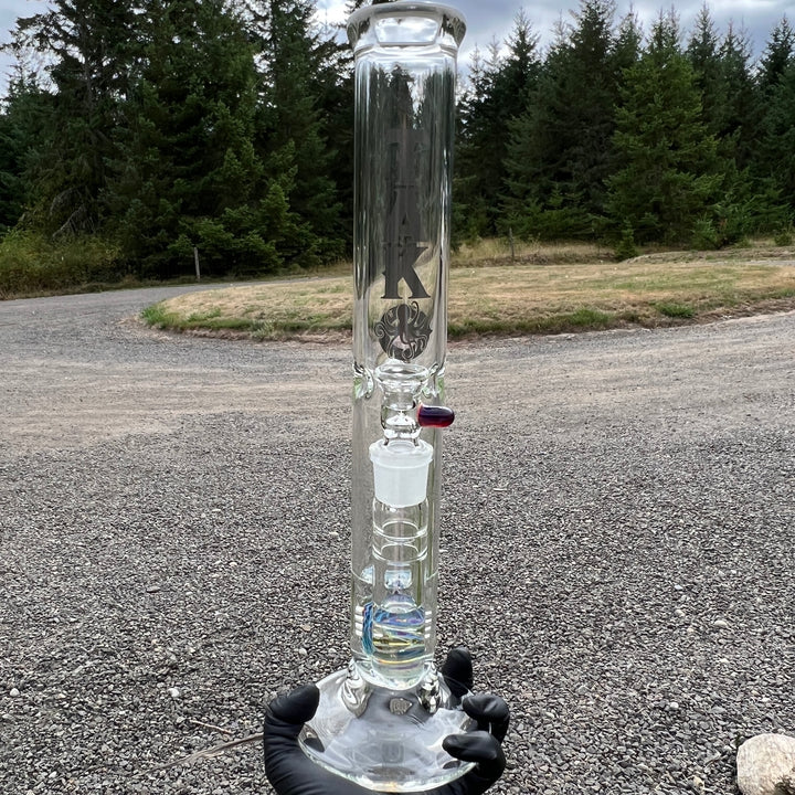 Purple Nebula Perc Bong Black-2NDS Glass Pipe Tako Glass   