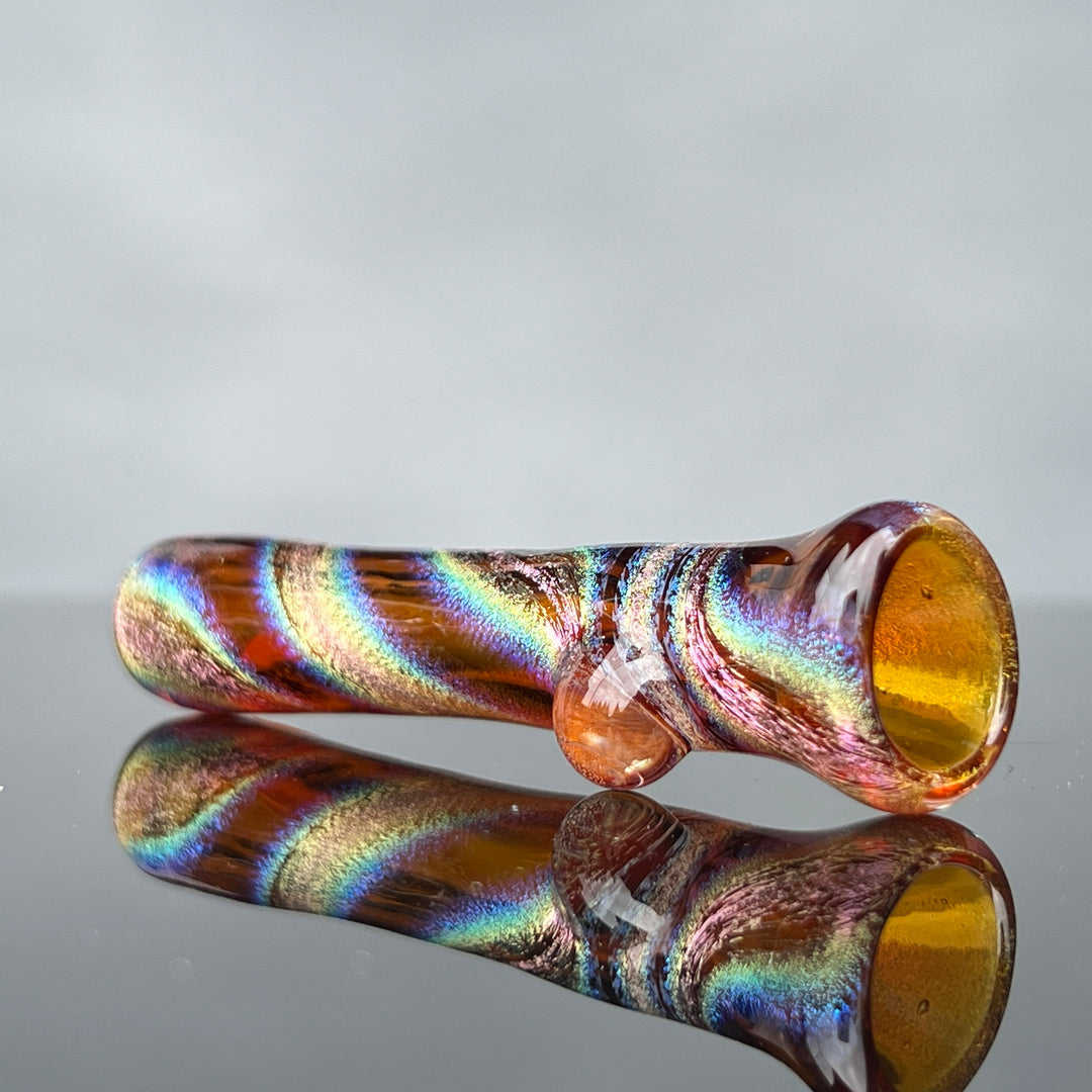 Root Beer Dichro Chillum Glass Pipe Jellyfish Glass