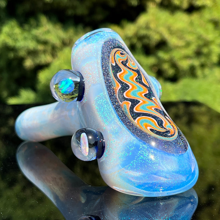 Ghost Opal Dichro Hammer Glass Pipe Tako Glass   