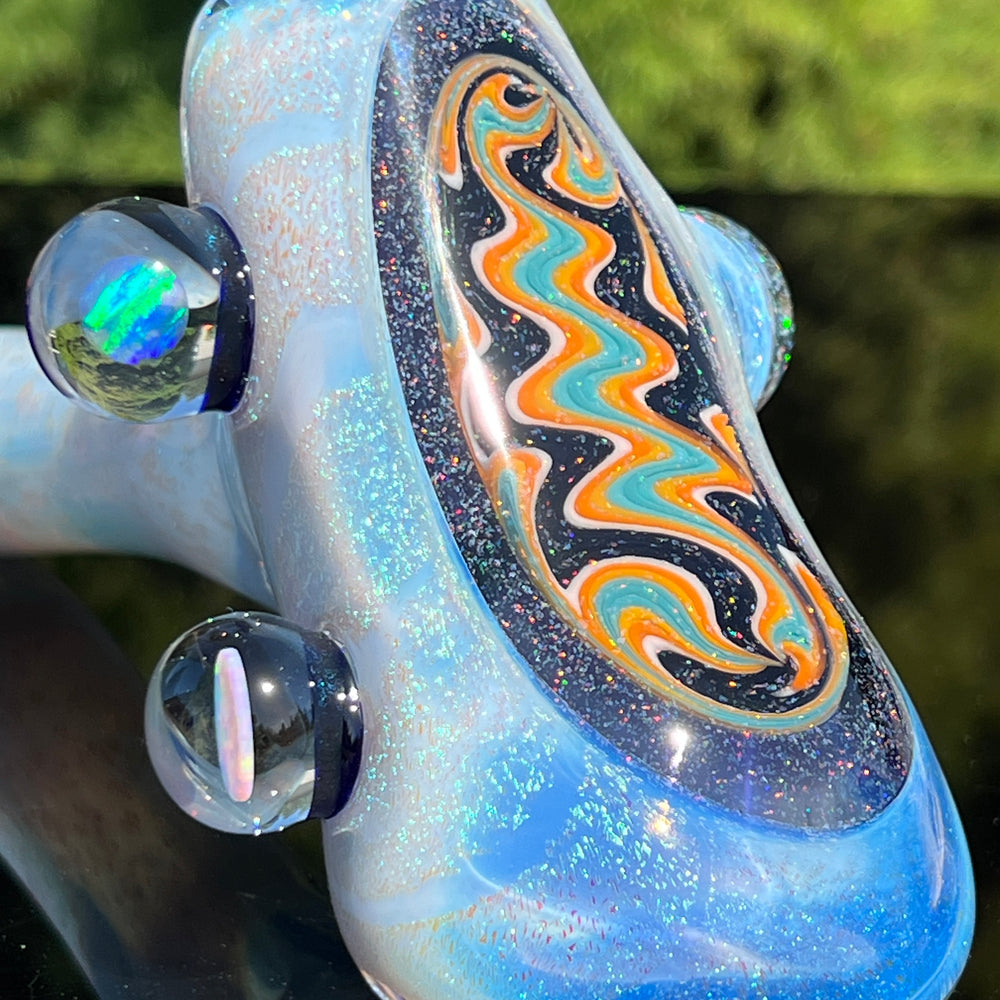Ghost Opal Dichro Hammer Glass Pipe Tako Glass   