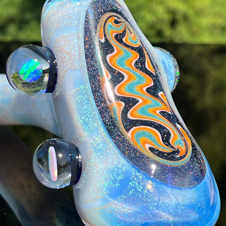 Ghost Opal Dichro Hammer Glass Pipe Tako Glass   