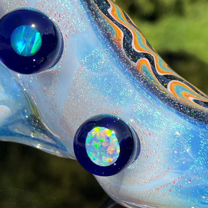 Ghost Opal Dichro Hammer Glass Pipe Tako Glass   