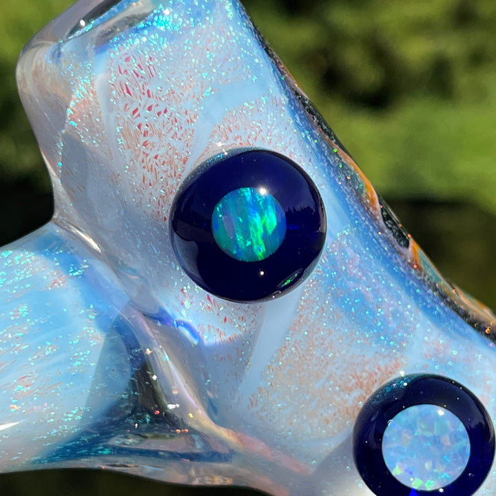 Ghost Opal Dichro Hammer Glass Pipe Tako Glass   