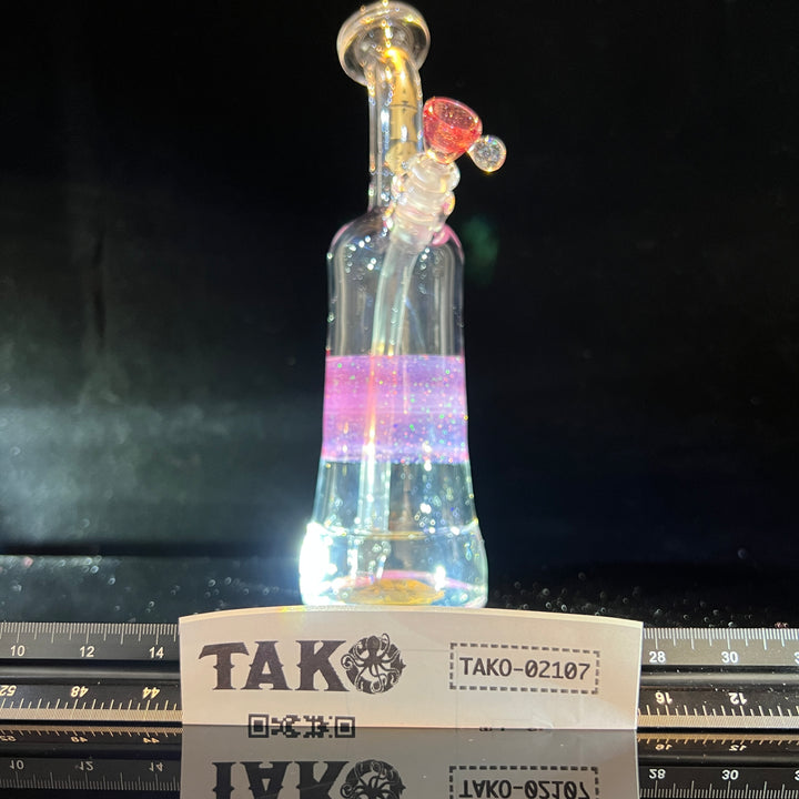 Rose Gold Opal Rig Glass Pipe Tako Glass   