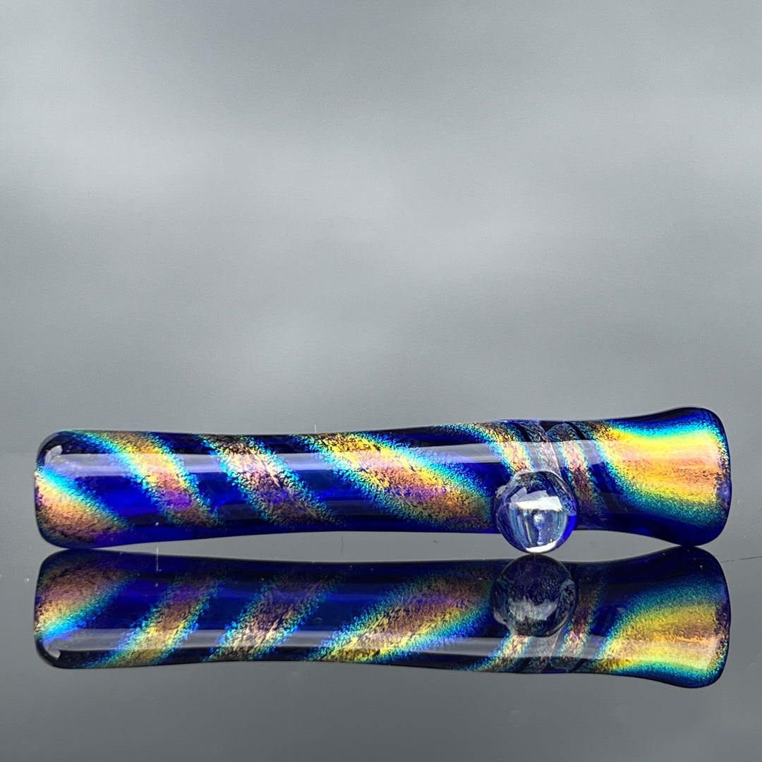 Lapis Lazuli Dichro Chillum Glass Pipe Jellyfish Glass