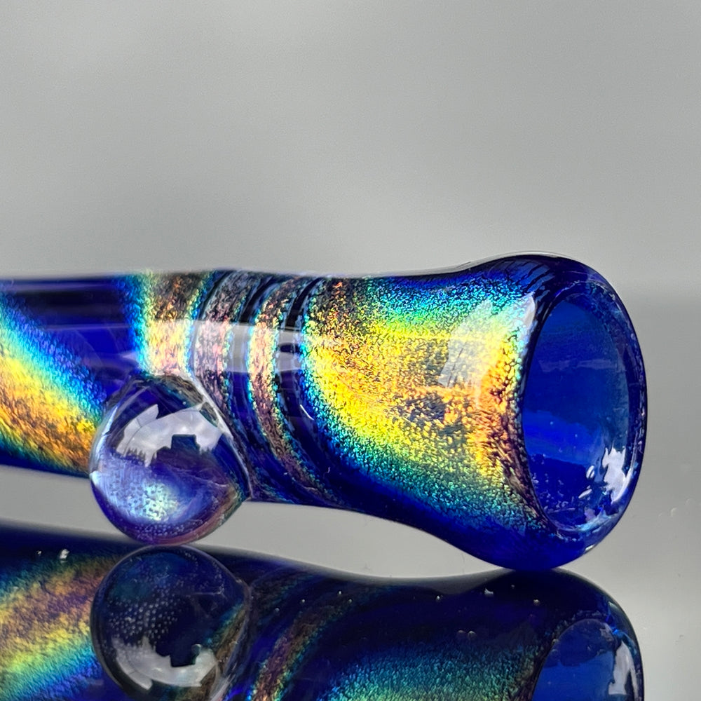 Lapis Lazuli Dichro Chillum Glass Pipe Jellyfish Glass