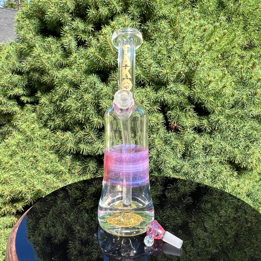 Rose Gold Opal Rig Glass Pipe Tako Glass   