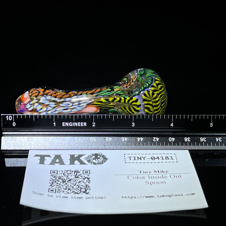 Color Inside Out Spoon Glass Pipe Tiny Mike   