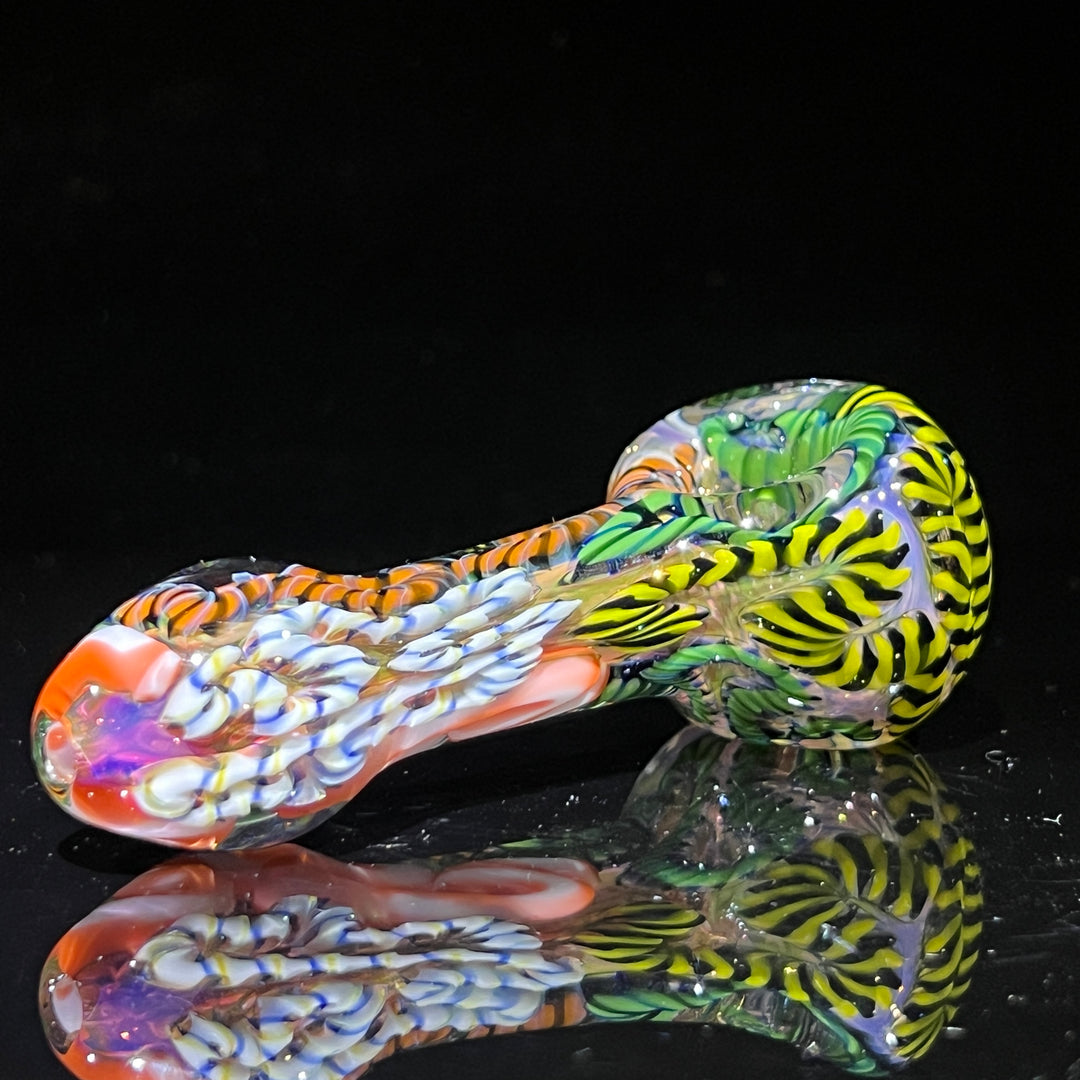 Color Inside Out Spoon Glass Pipe Tiny Mike   