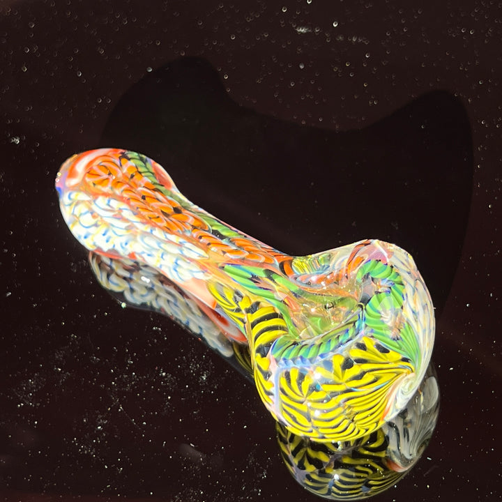 Color Inside Out Spoon Glass Pipe Tiny Mike   