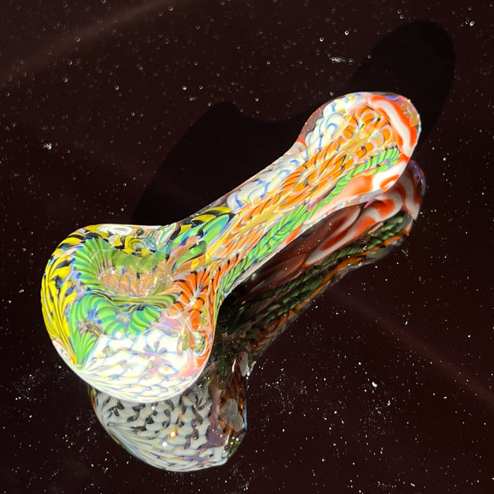 Color Inside Out Spoon Glass Pipe Tiny Mike   