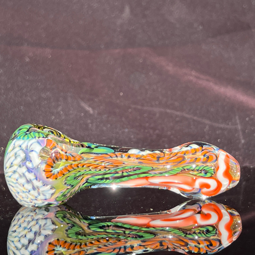 Color Inside Out Spoon Glass Pipe Tiny Mike   