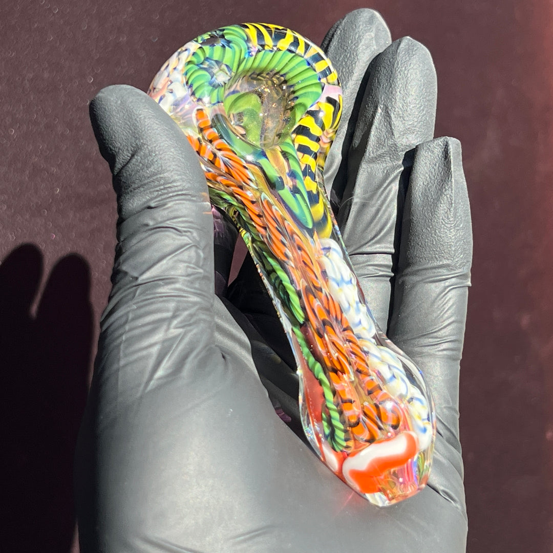 Color Inside Out Spoon Glass Pipe Tiny Mike   