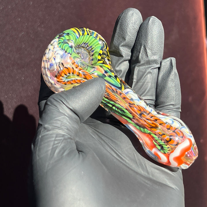 Color Inside Out Spoon Glass Pipe Tiny Mike   